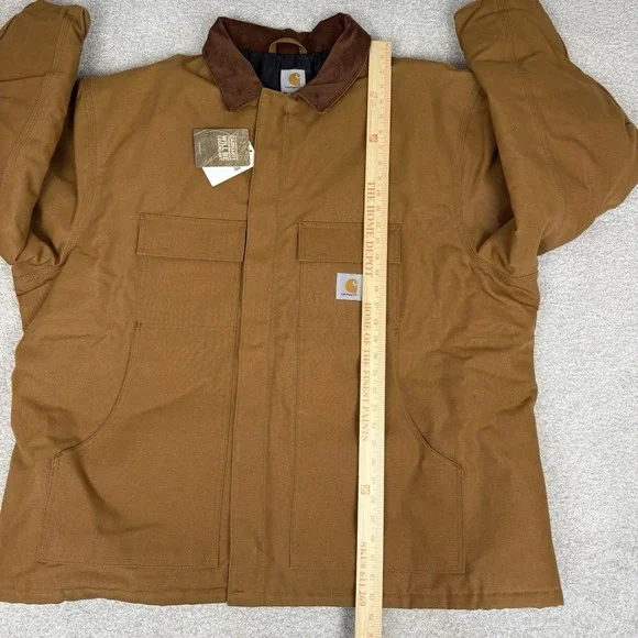 Carhartt Jacket COO3-BRN Brown Size 3XL Quilted Lined Chore Coat Canvas NWT - Picture 6 of 16